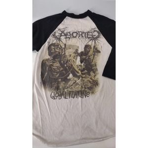 ABORTED Authentic Global Flatine Logo Raglan Size Small
